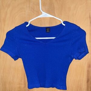 Blue crop top shirt from SHEIN. Size small
